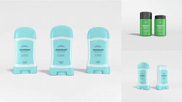 8962+ Glossy Plastic Deodorant PSD Mockup Advanced Photoshop Design Free