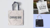 8963+ Canvas Bag with Pocket PSD Mockup Advanced Free Graphic Template