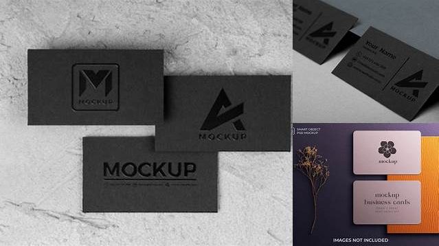 8968+ Two Glossy Gift Business Cards PSD Mockup Unique High-Resolution Design Freebie