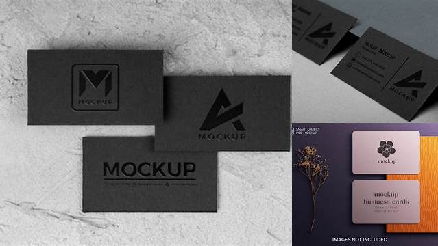 8968+ Two Glossy Gift Business Cards PSD Mockup Unique High-Resolution Design Freebie