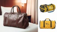 8969+ Leather Duffel Bag PSD Mockup Elegant PSD Mockup