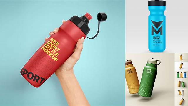 8969+ Textured Plastic Sport Bottle PSD Mockup Free Smart Object Templates