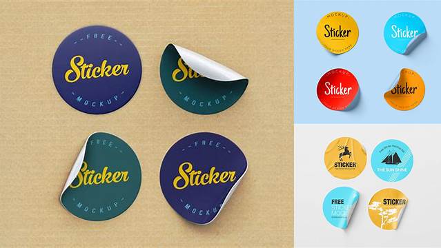 897+ Round Sticker Mockup Psd Free Download Include TIFF