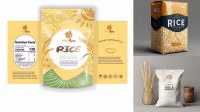 8970+ Rice Packaging Mockup Elegant Free Graphic Resource