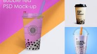 8977+ Boba Cup Mockup Elegant PSD Mockup