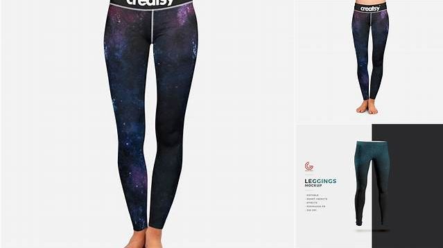 8977+ Leggings PSD Mockup / Halfside View Free Photoshop Mockup Design