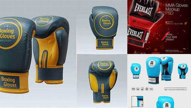 8980+ Mma Gloves Mockup Free PSD