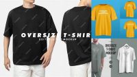 8985+ Oversized T Shirt Mockup Fully Editable PSD Template