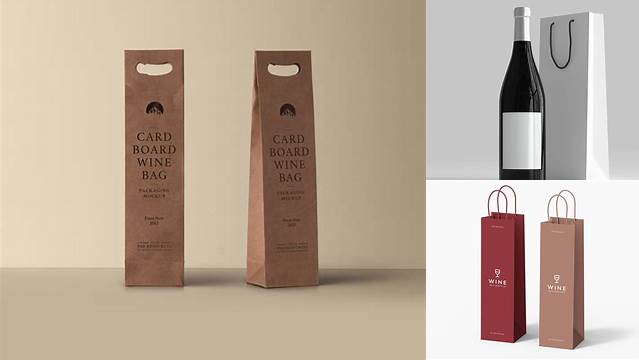 8985+ Wine Bag Mockup PSD Free Download