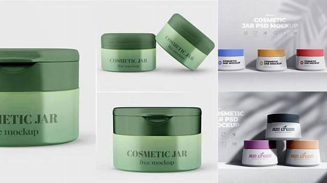 8986+ 200ml Cosmetic Jar PSD Mockup High-Quality PSD Files