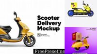 8987+ Delivery Scooter Mockup Free Digital Download