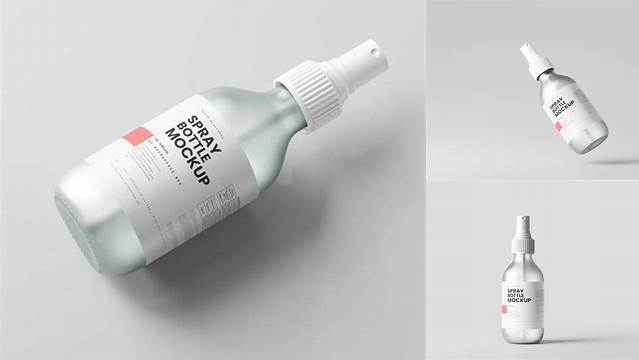 899+ Frosted Glass Sprayer Bottle PSD Mockup Editable Photoshop File