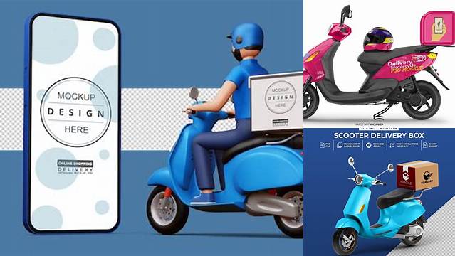 899+ Motorcycle Delivery Mockup Premium Design Freebie