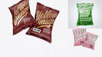 8994+ Two Matte Snack Packages PSD Mockup Unique and Creative Free PSD File