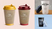 8995+ Coffee Cup with Lid PSD Mockup Smart Design Template Free