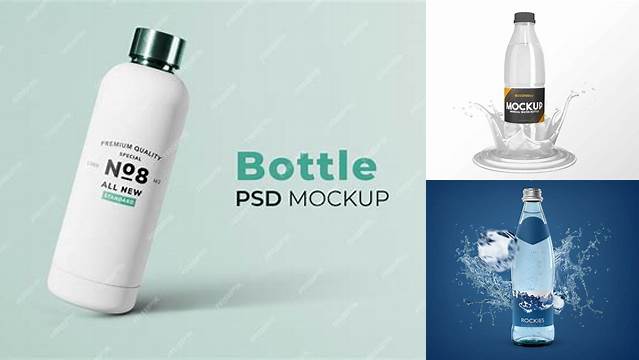 8995+ Glossy Water Bottle PSD Mockup Exclusive Free Photoshop Mockup