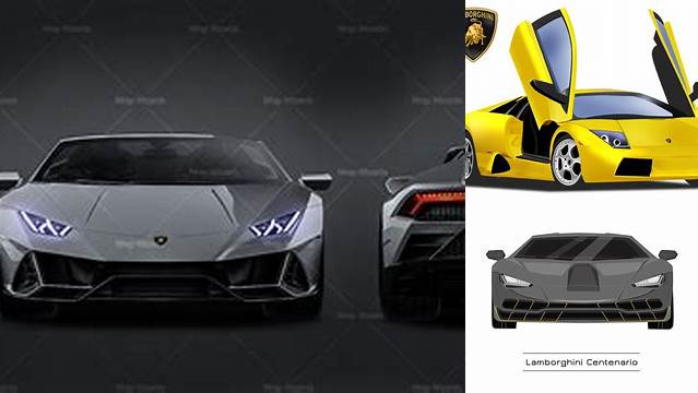 8996+ Lamborghini Mockup Free Easy Editable