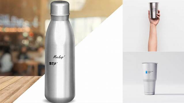 8996+ Stainless Steel Tumbler Mockup Free Download Free