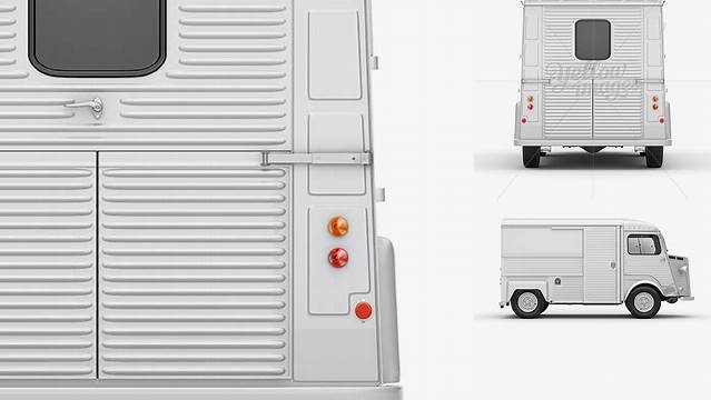 8998+ Citroën HY Van PSD Mockup Rear View Free Graphic Mockup PSD