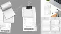 8998+ Receipt Mockup Smart PNG Image