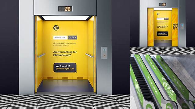 8999+ Escalator Mockup Free PSD Download