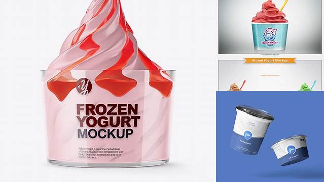 8999+ Frozen Yogurt Mockup Versatile Photoshop File