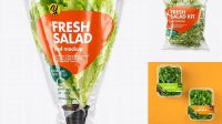 9001+ Plastic Bag With Salad in Pot PSD Mockup Professional Quality Freebie PSD File