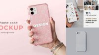 9003+ Clear Phone Case Mockup Free Modern Design PSD