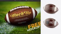 9004+ American Football Ball PSD Mockup Halfside View Creative Free Photoshop Template