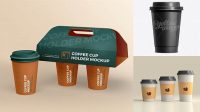 9004+ Coffee Cup With Holder Extra Small Black Elegant and Versatile PSD Resource