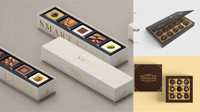 9013+ Chocolate Box Mockup Customizable PSD