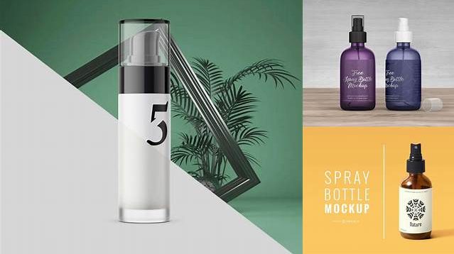 9014+ Round Glass Spray PSD Mockup Custom PSD Mockup Template