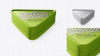 9017+ Metallic Triangular Box PSD Mockup High-Angle Shot Versatile Photoshop File