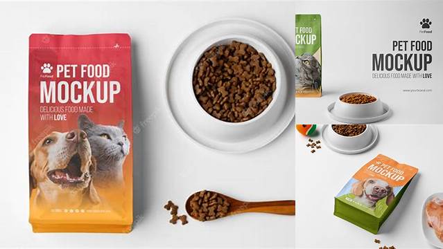 9019+ Dog Food Packaging Mockup PSD for Creative Projects