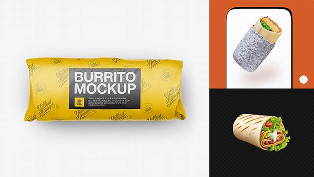 9022+ Burrito Mockup Download Customizable PSD