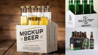 9026+ Six Pack Beer Mockup Free High-Resolution Graphic