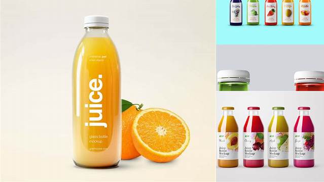 9027+ Juice Bottle PSD Mockup Premium Freebie for Designers