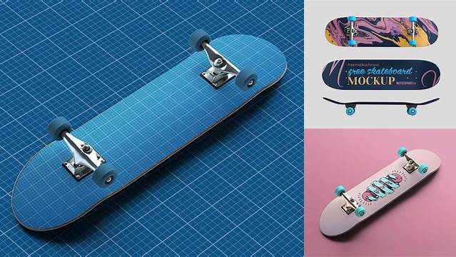 9028+ Skateboard PSD Mockup Halfside View Creative Digital PSD Download