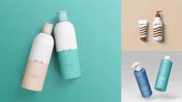 9030+ Cosmetic Box with Bottle PSD Mockup Unique and Editable PSD