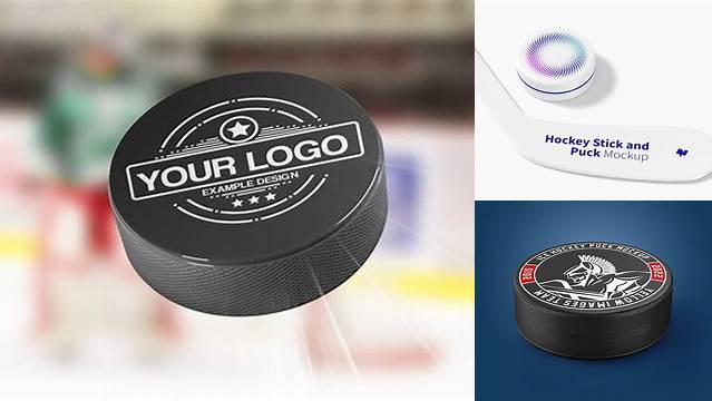 9034+ Hockey Puck PSD Mockup Front View Elegant and Stylish Free PSD