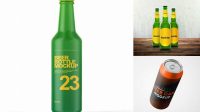 9037+ Matte PET Beer Bottle PSD Mockup Creative PSD Resources