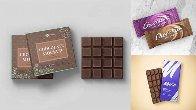 9038+ Chocolate Foil-Wrapped PSD Mockup High-Quality Design Free PSD