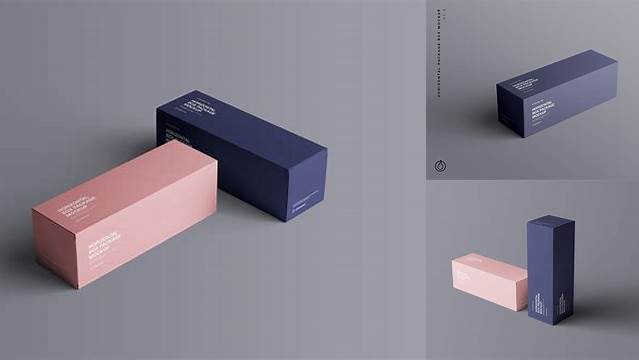 9039+ Horizontal Package Box Mockup PSD Download