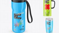 904+ Glossy Thermo Cup With Cap PSD Mockup Best for Showcase