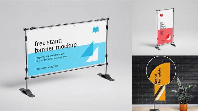 9040+ Mockup Free Banner Stand Mockup PSD