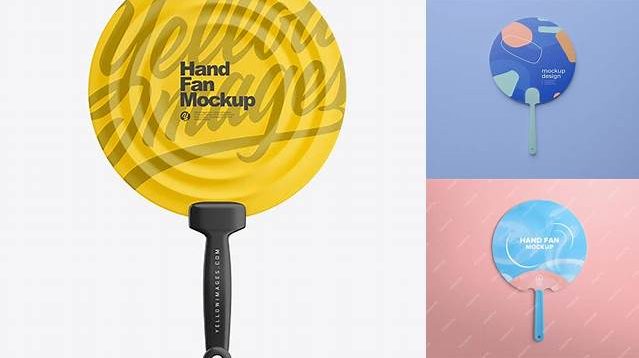 9042+ Plastic Hand Fan Mockup PSD Free Download