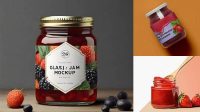 9049+ Glass Strawberry Jam Jar PSD Mockup Download Exclusive PSD Mockups