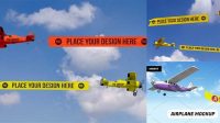 9052+ Airplane Banner Mockup Advanced Photoshop Design Free