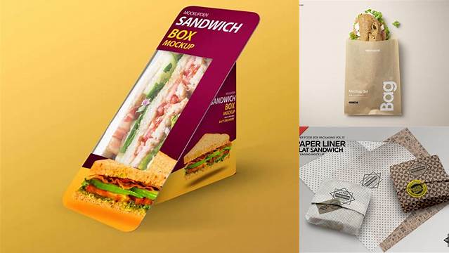 9058+ Sandwich Paper Mockup Free Free PSD