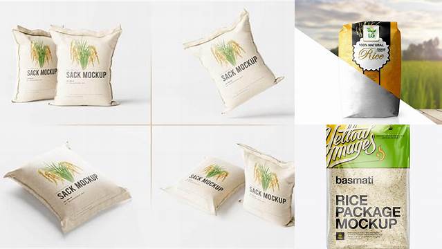 9061+ Rice Bag Mockup Free Psd Digital Download